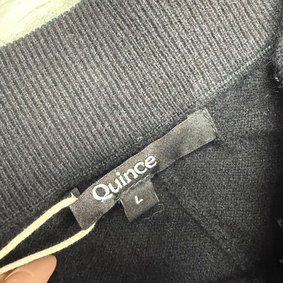 Quince Mongolian Cashmere Sweatpants Joggers Black Size L NWT Luxury - Picture 13 of 15